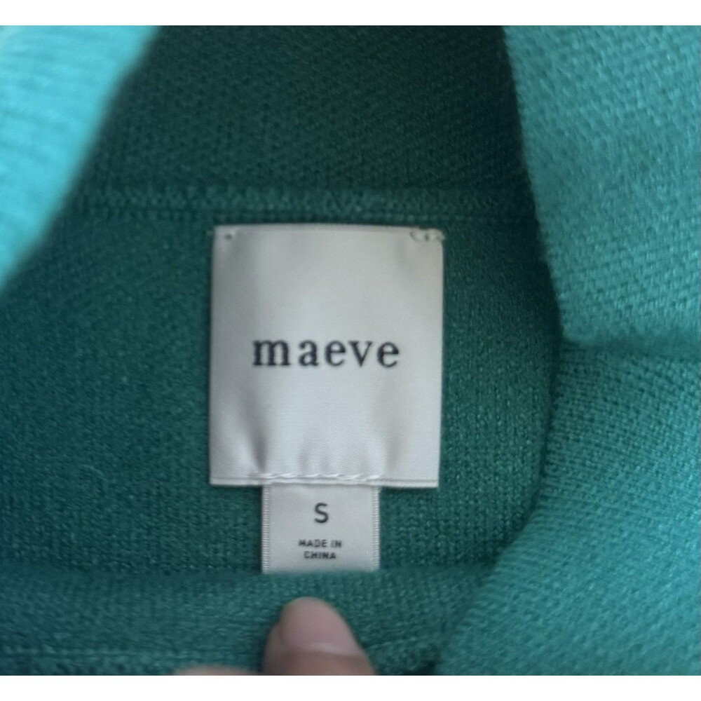 Anthropologie Maeve Pullover Sweater Mock Neck Size Small Green - Picture 3 of 8